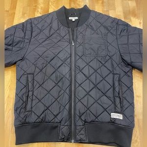 Banks Journal black quilted bomber jacket